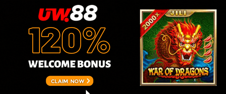 UW88 120% Deposit Bonus- War of Dragons