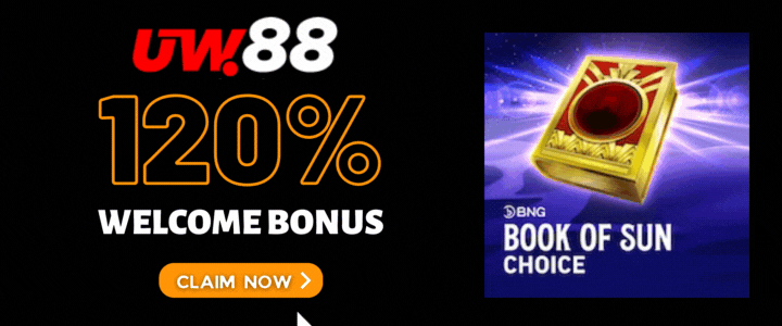 UW88 120% Deposit Bonus- Book of Sun Choice