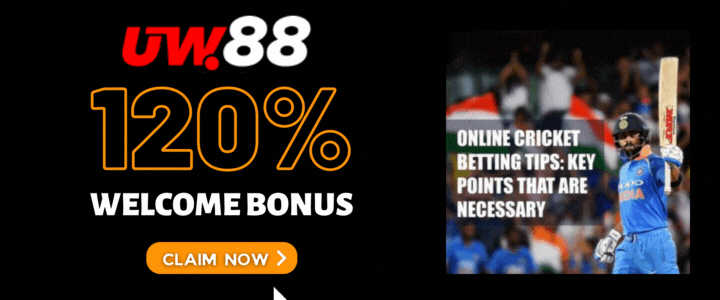 UW88 120% Deposit Bonus- Online Cricket Betting