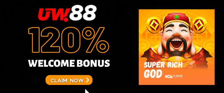 UW88 120% Deposit Bonus- Super Rich God